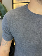 T-shirt Ribana Básica - Chumbo