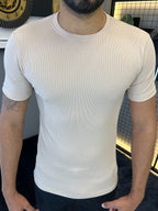 T-shirt Ribana Básica - Bege