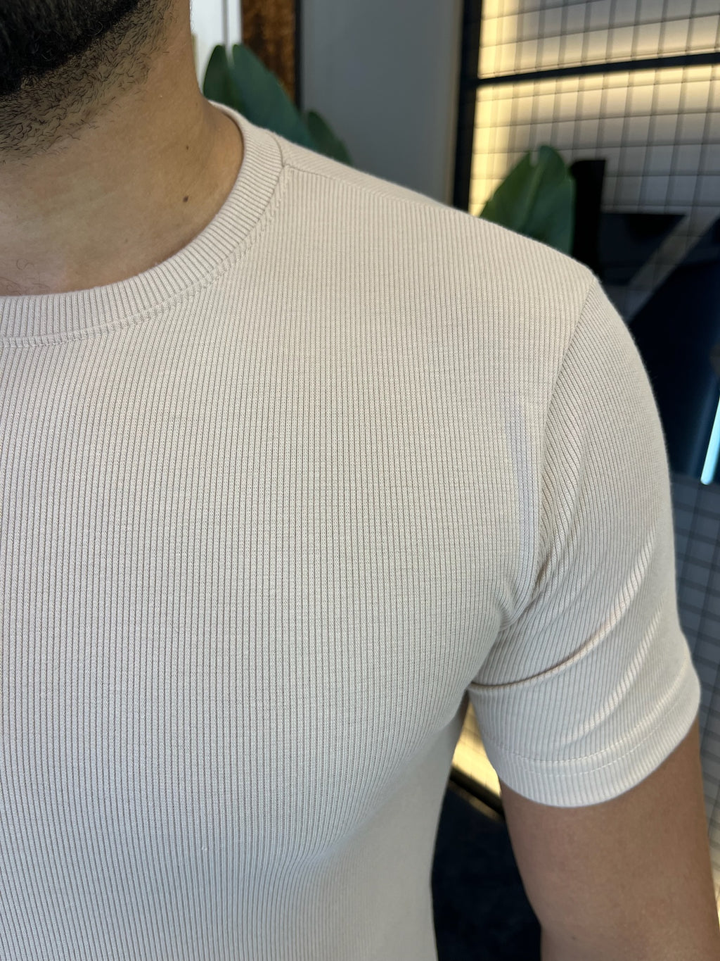T-shirt Ribana Básica - Bege