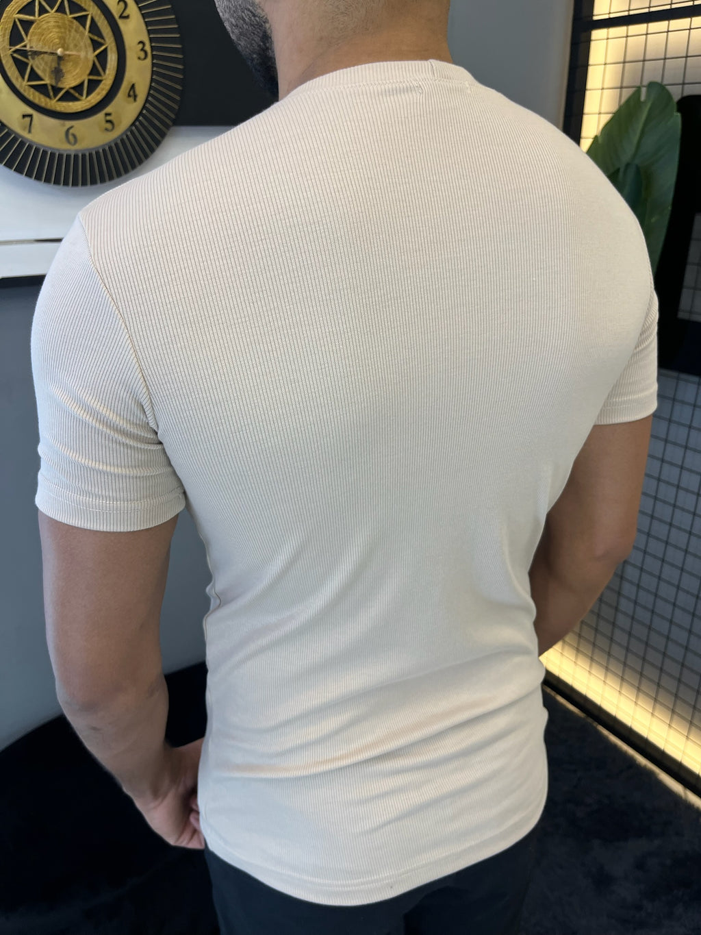 T-shirt Ribana Básica - Bege
