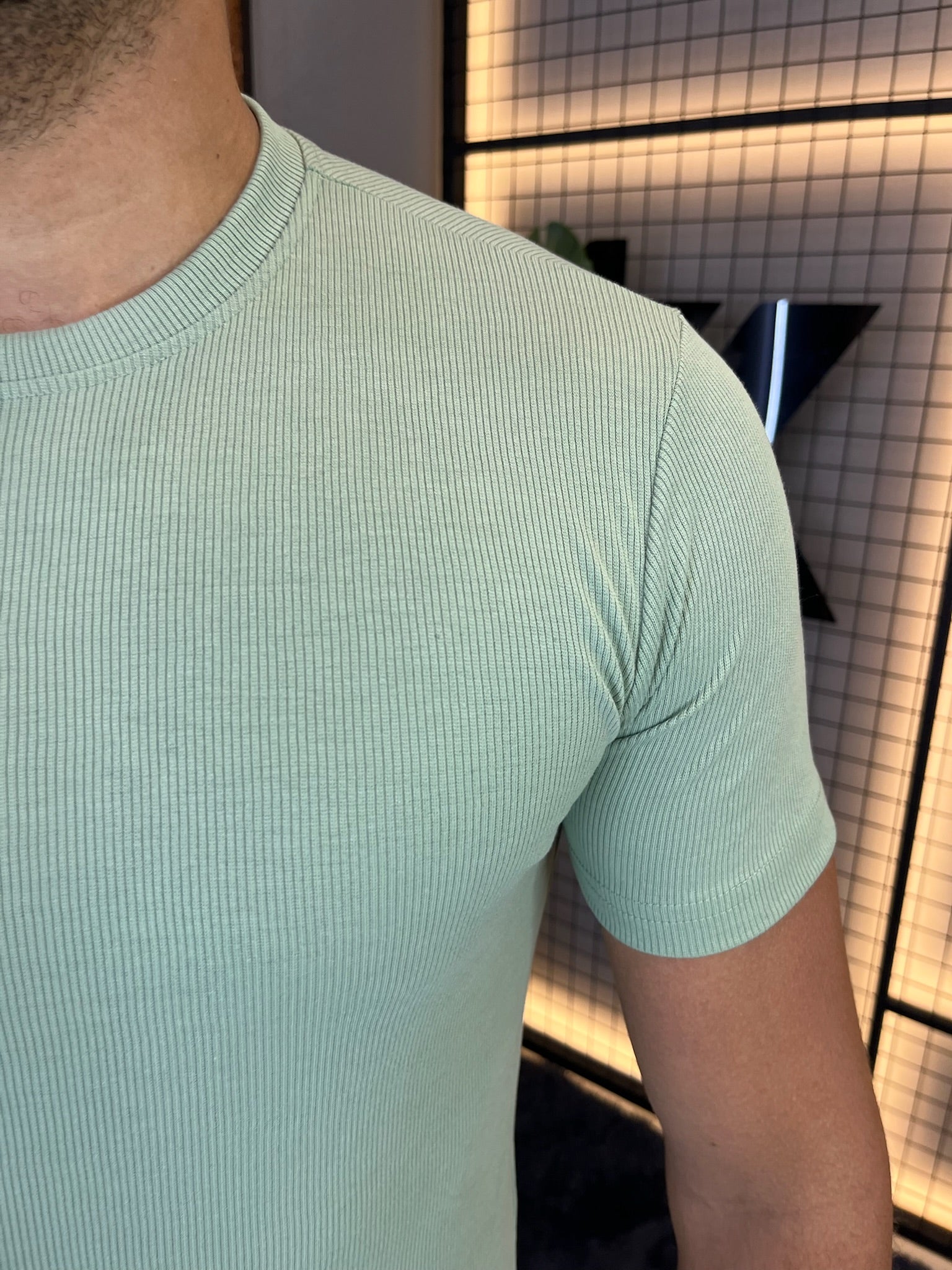 T-shirt Ribana Básica - Verde Claro
