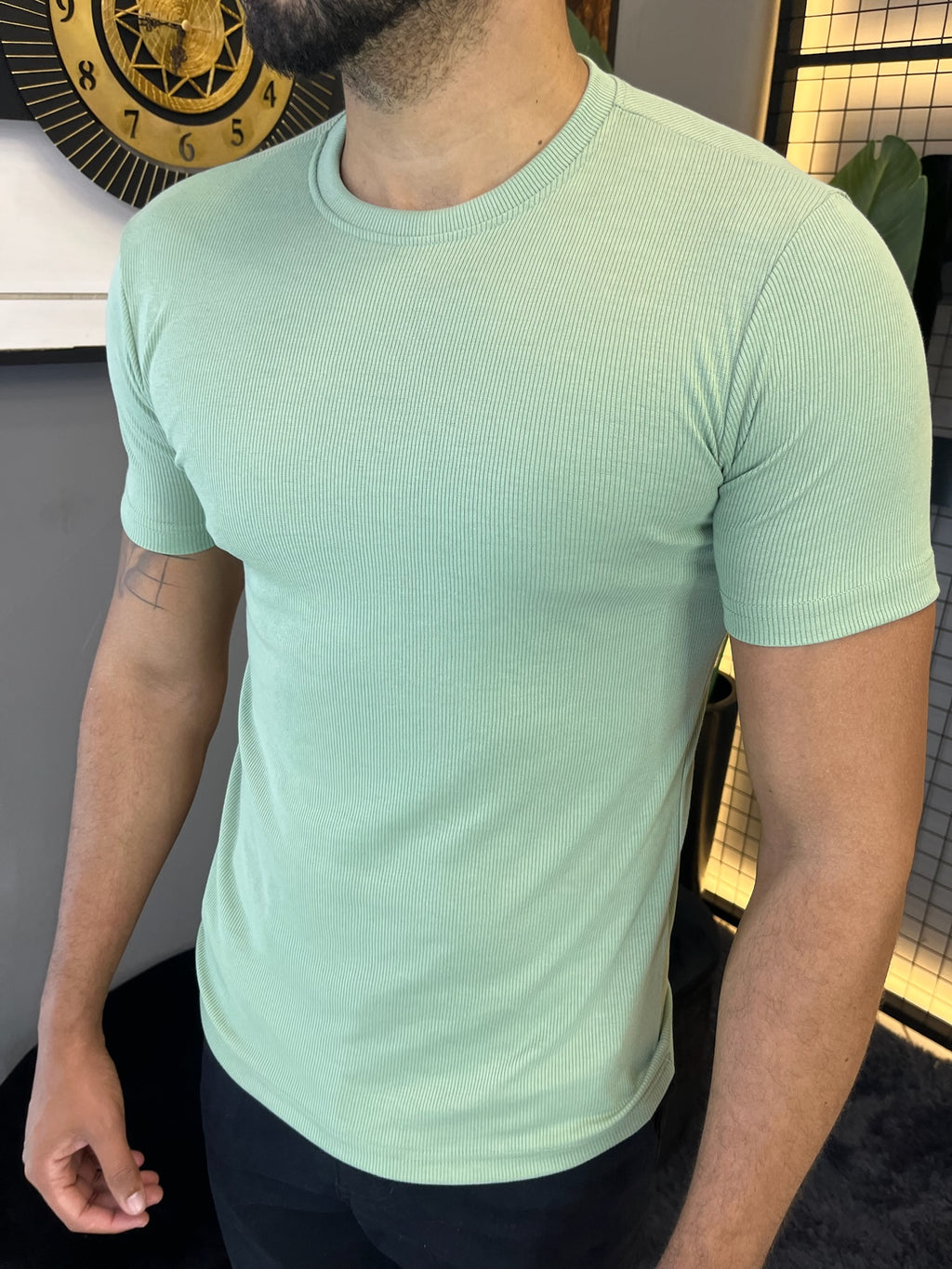 T-shirt Ribana Básica - Verde Claro
