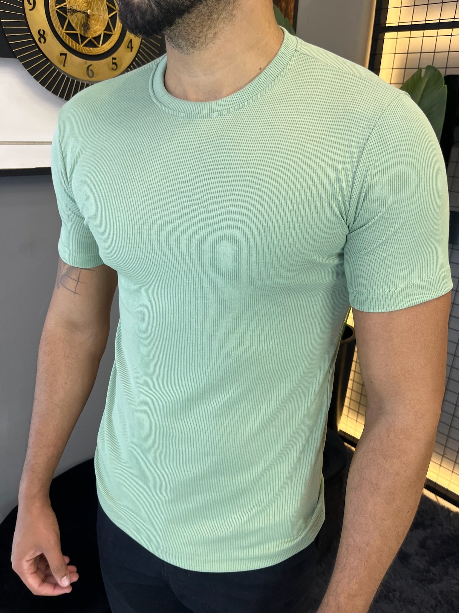 T-shirt Ribana Básica - Verde Claro