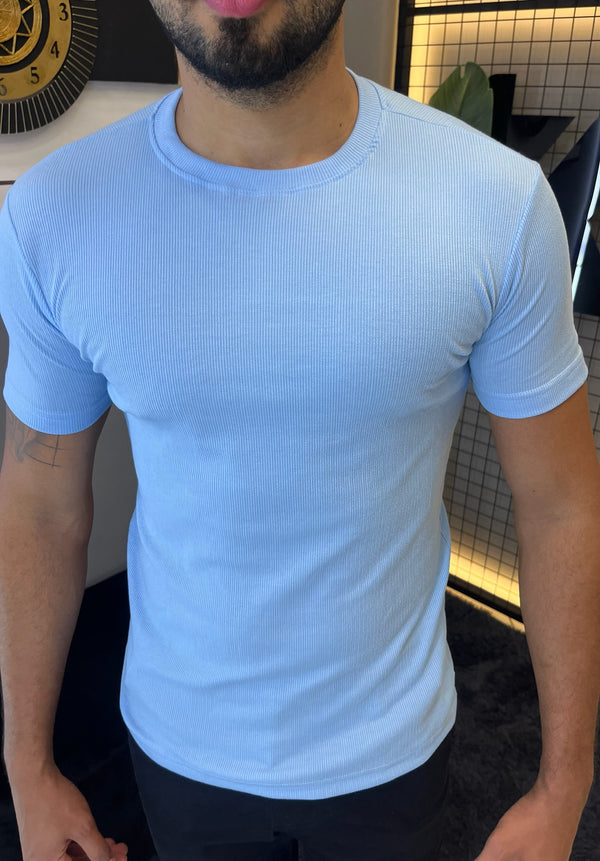 T-shirt Ribana Básica - Azul Bebê