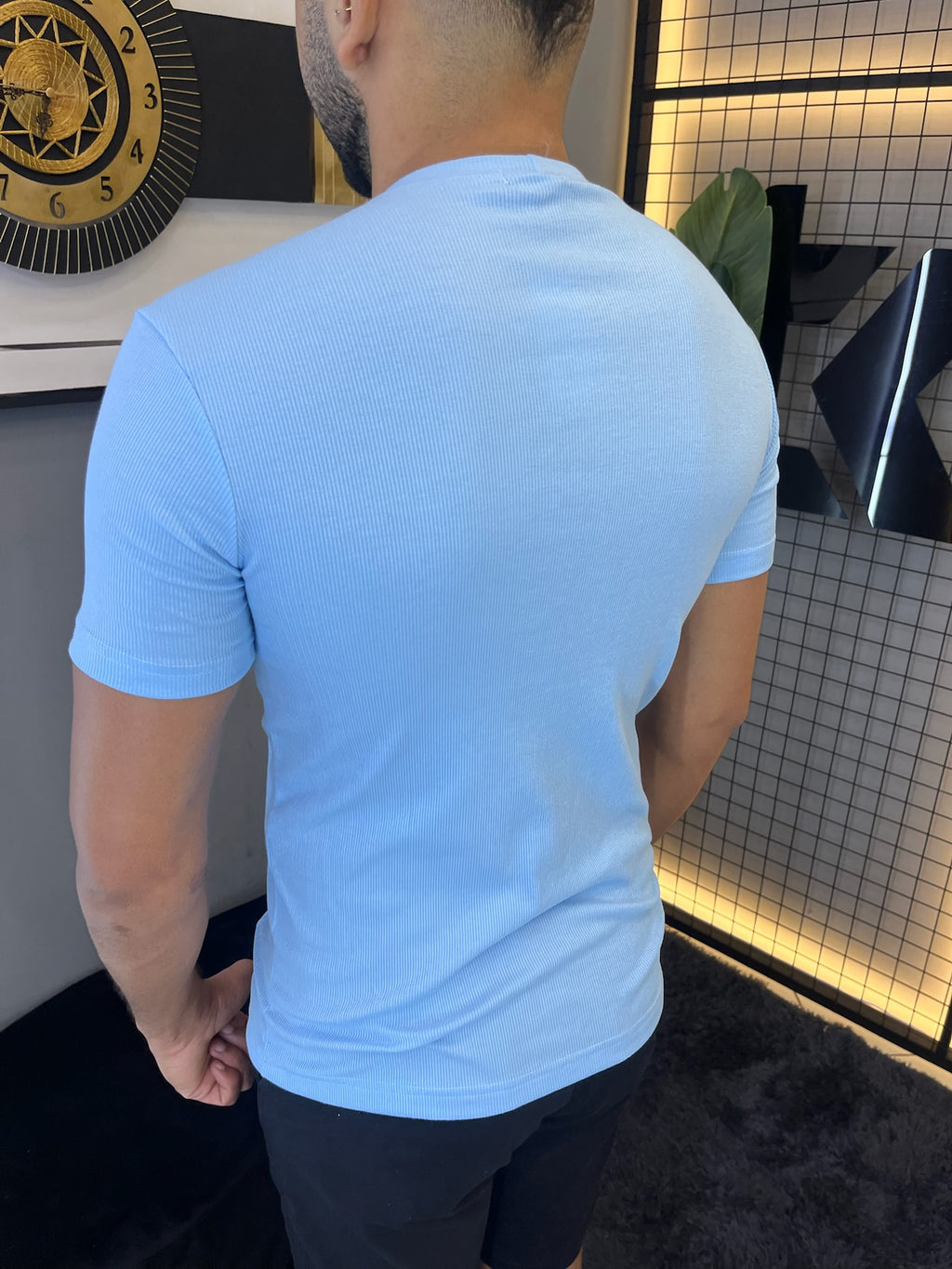 T-shirt Ribana Básica - Azul Bebê