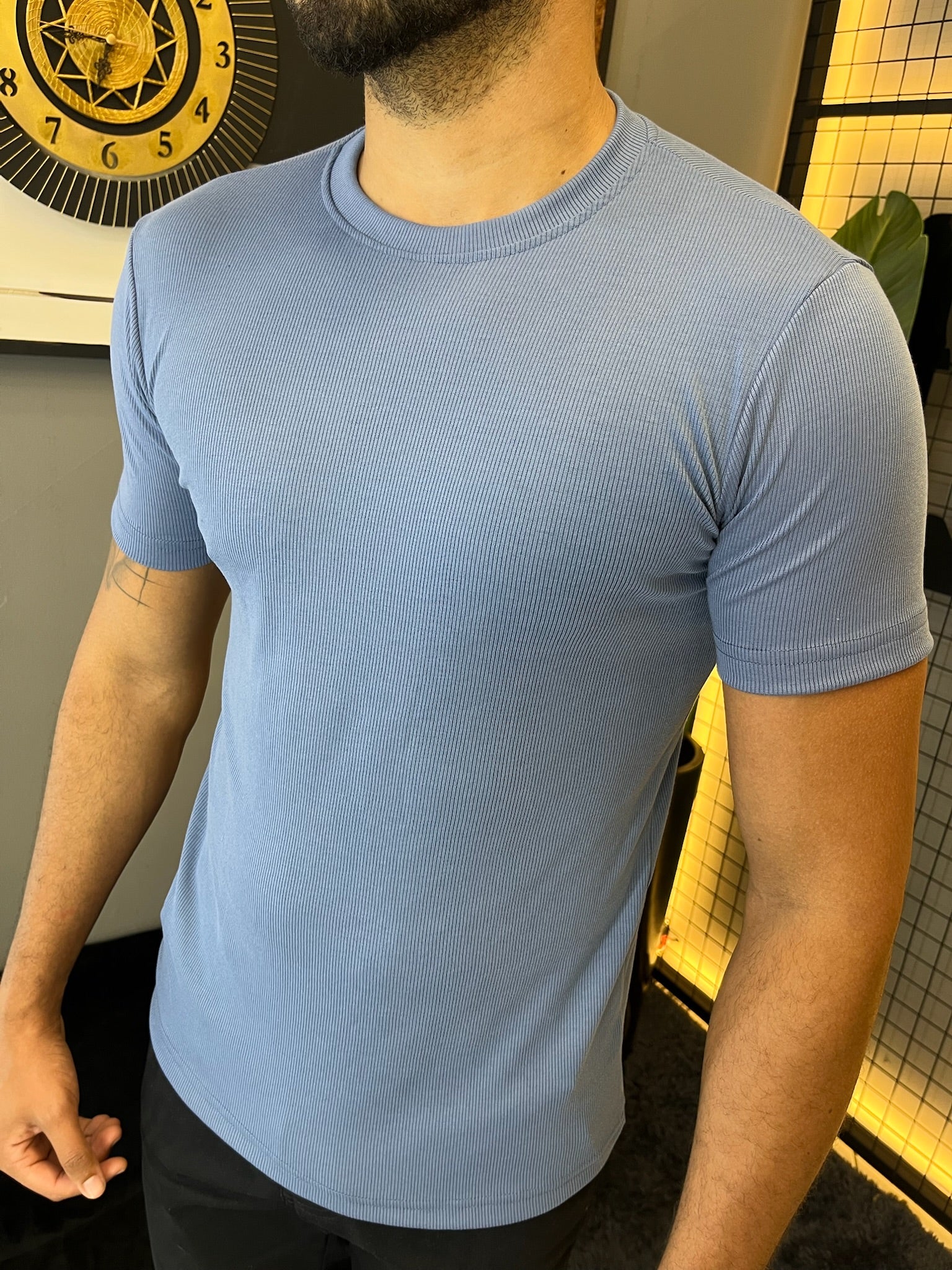 T-shirt Ribana Básica - Azul Petróleo