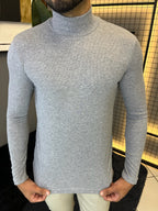 Camisa Ribana Gola Alta Manga Longa