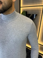 Camisa Ribana Gola Alta Manga Longa