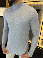 Camisa Ribana Gola Alta Manga Longa