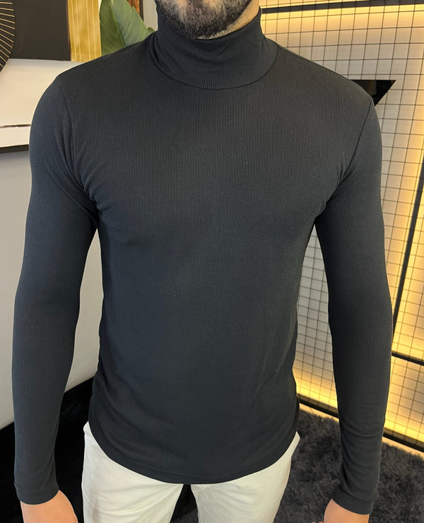 Camisa Ribana Gola Alta Manga Longa