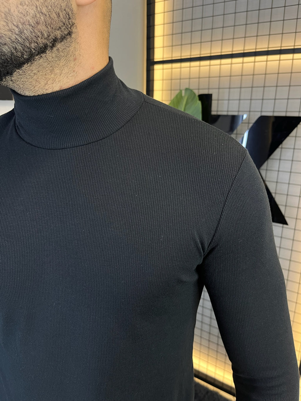 Camisa Ribana Gola Alta Manga Longa