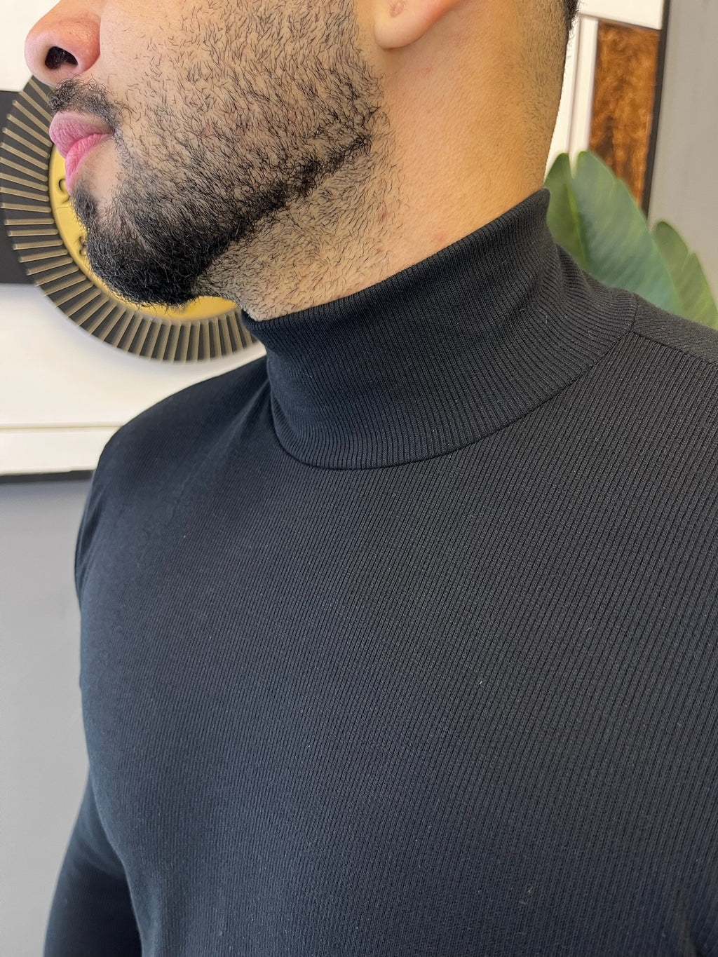 Camisa Ribana Gola Alta Manga Longa