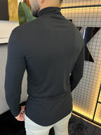 Camisa Ribana Gola Alta Manga Longa