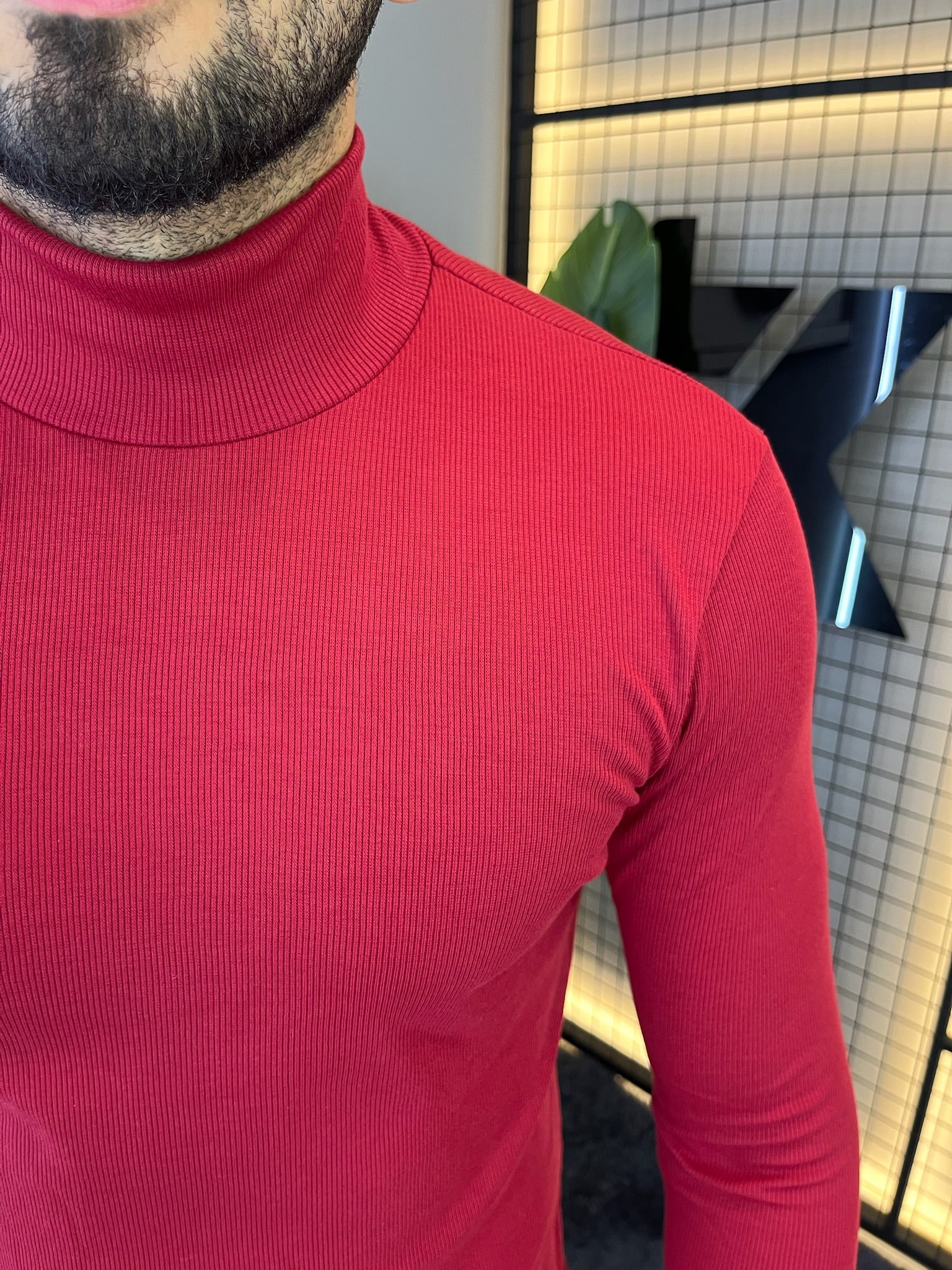 Camisa Ribana Gola Alta Manga Longa