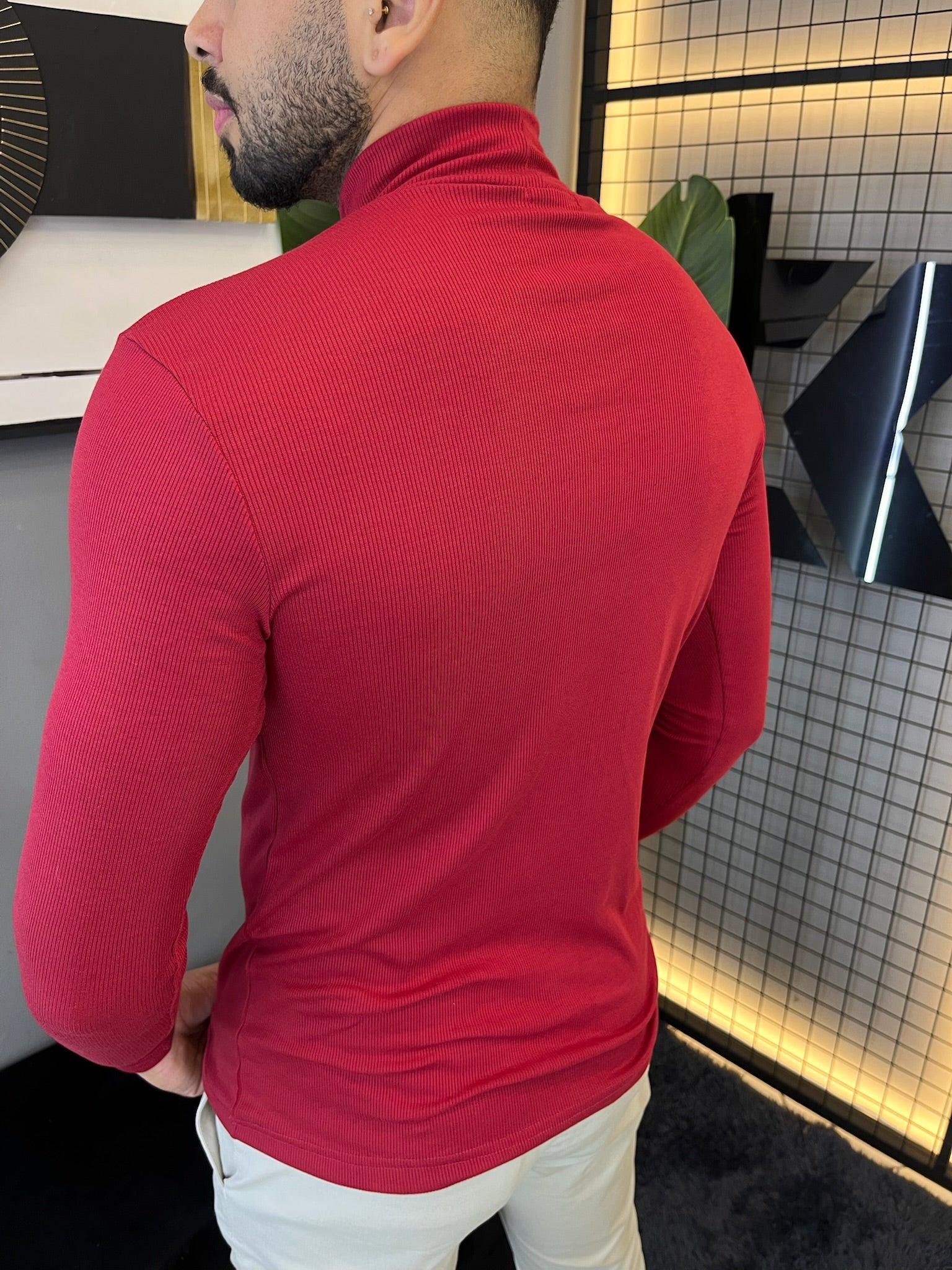Camisa Ribana Gola Alta Manga Longa