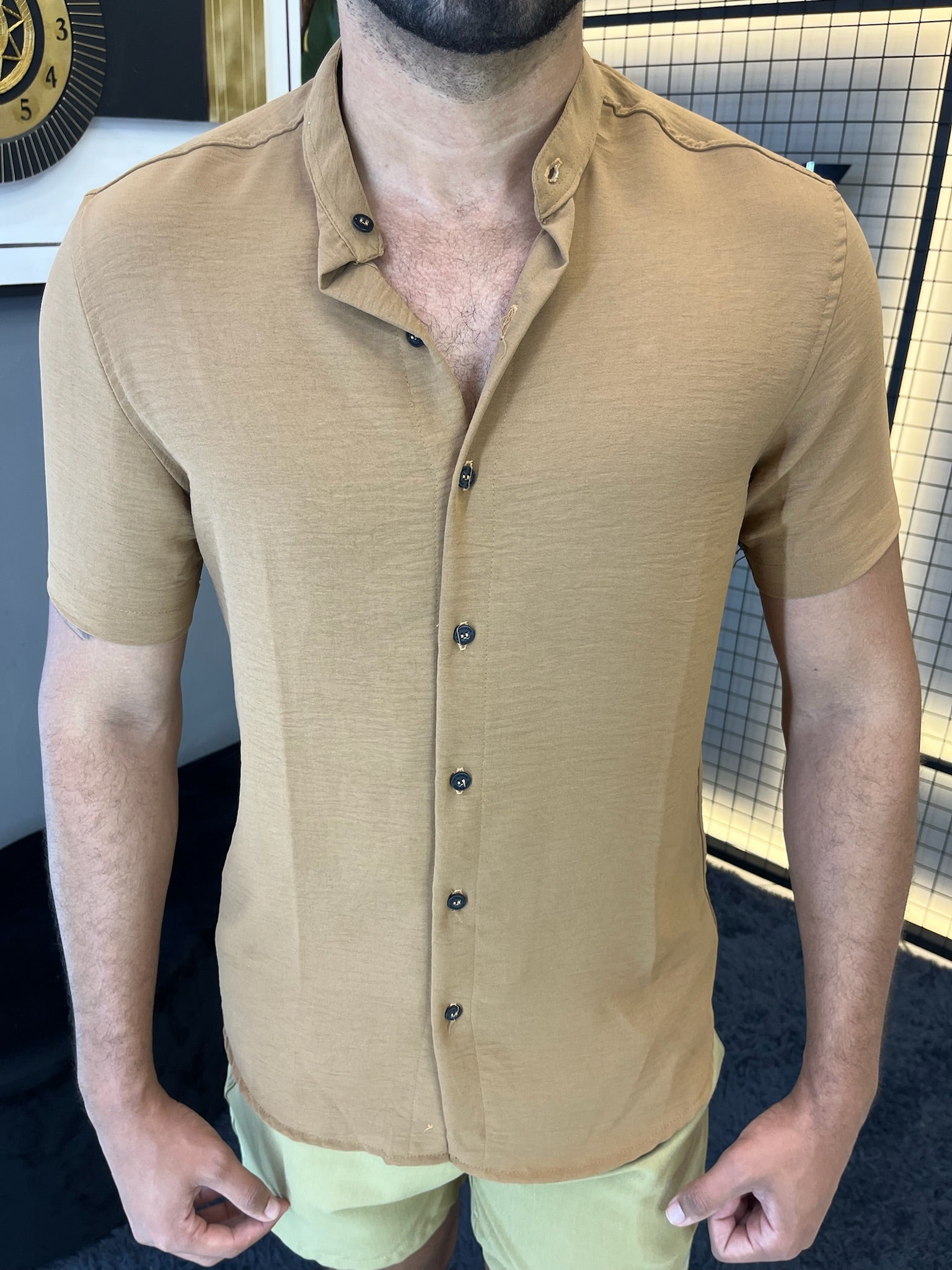 Camisa Gola Padre Dubai - Terracota