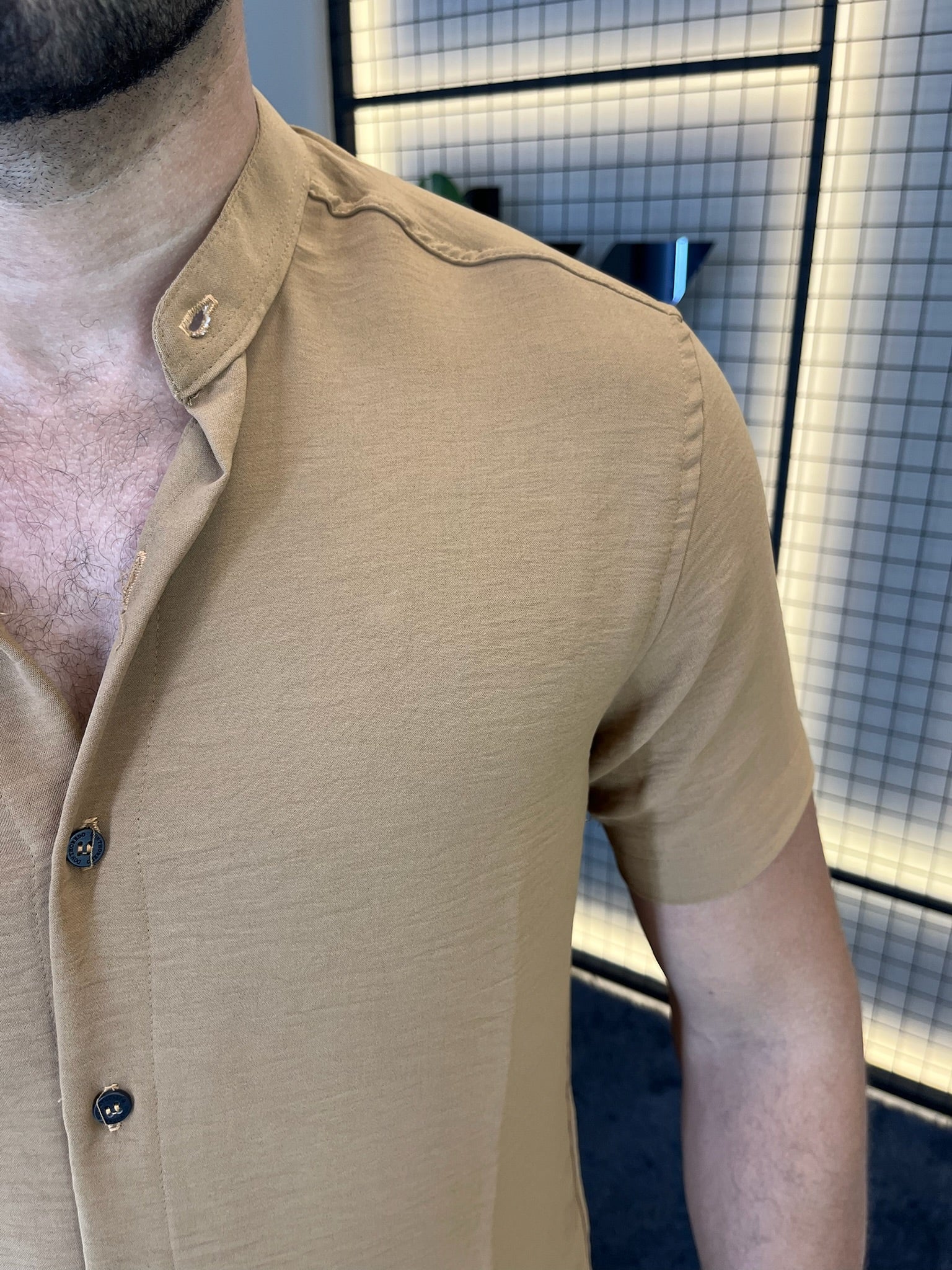 Camisa Gola Padre Dubai - Terracota