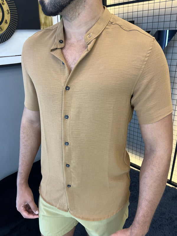 Camisa Gola Padre Dubai - Terracota
