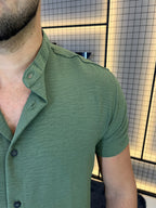 Camisa Gola Padre Dubai - Verde Militar