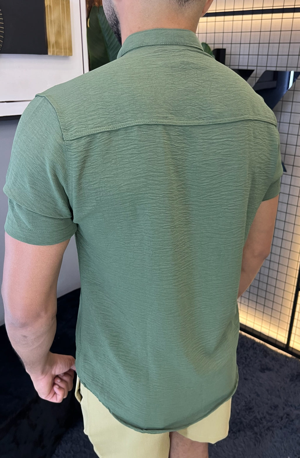 Camisa Gola Padre Dubai - Verde Militar