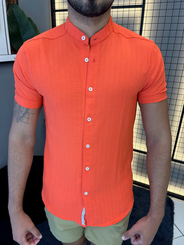 Camisa Gola Padre Dubai - Alaranjada