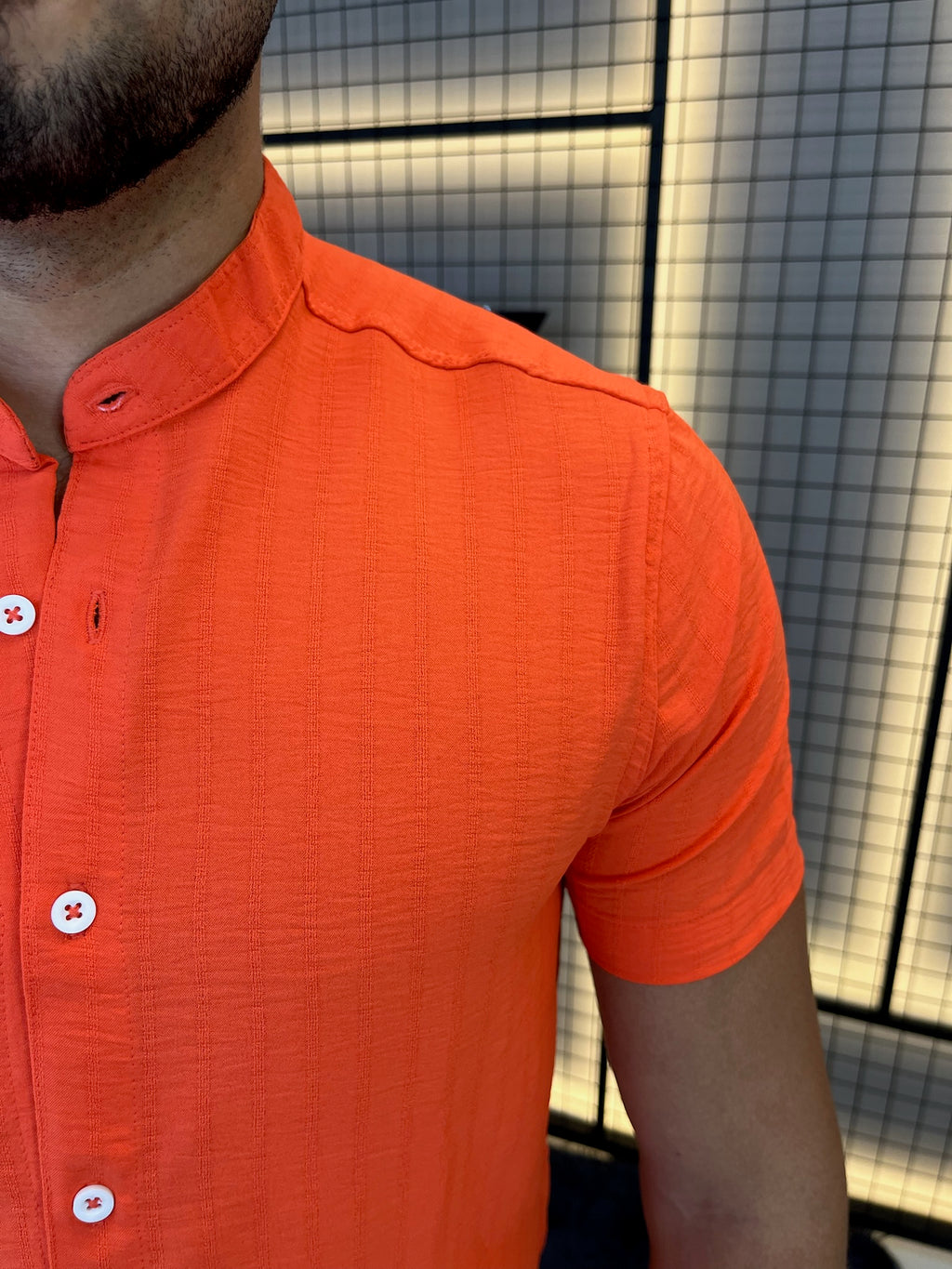 Camisa Gola Padre Dubai - Alaranjada