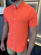 Camisa Gola Padre Dubai - Alaranjada