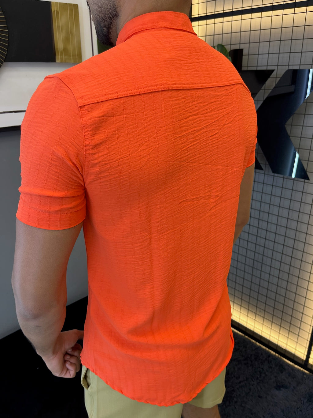 Camisa Gola Padre Dubai - Alaranjada