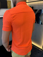 Camisa Gola Padre Dubai - Alaranjada
