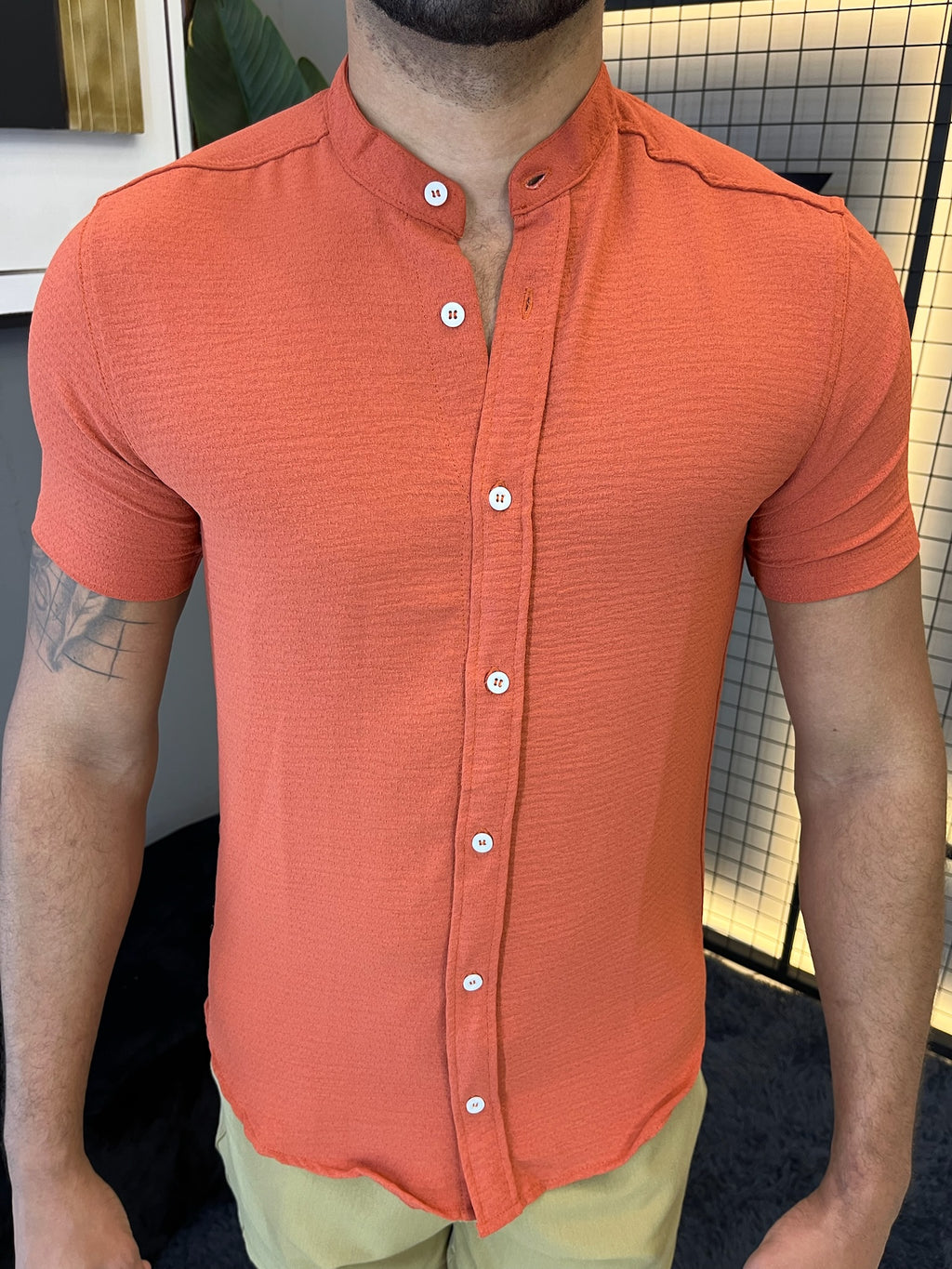 Camisa Gola Padre Dubai - Telha