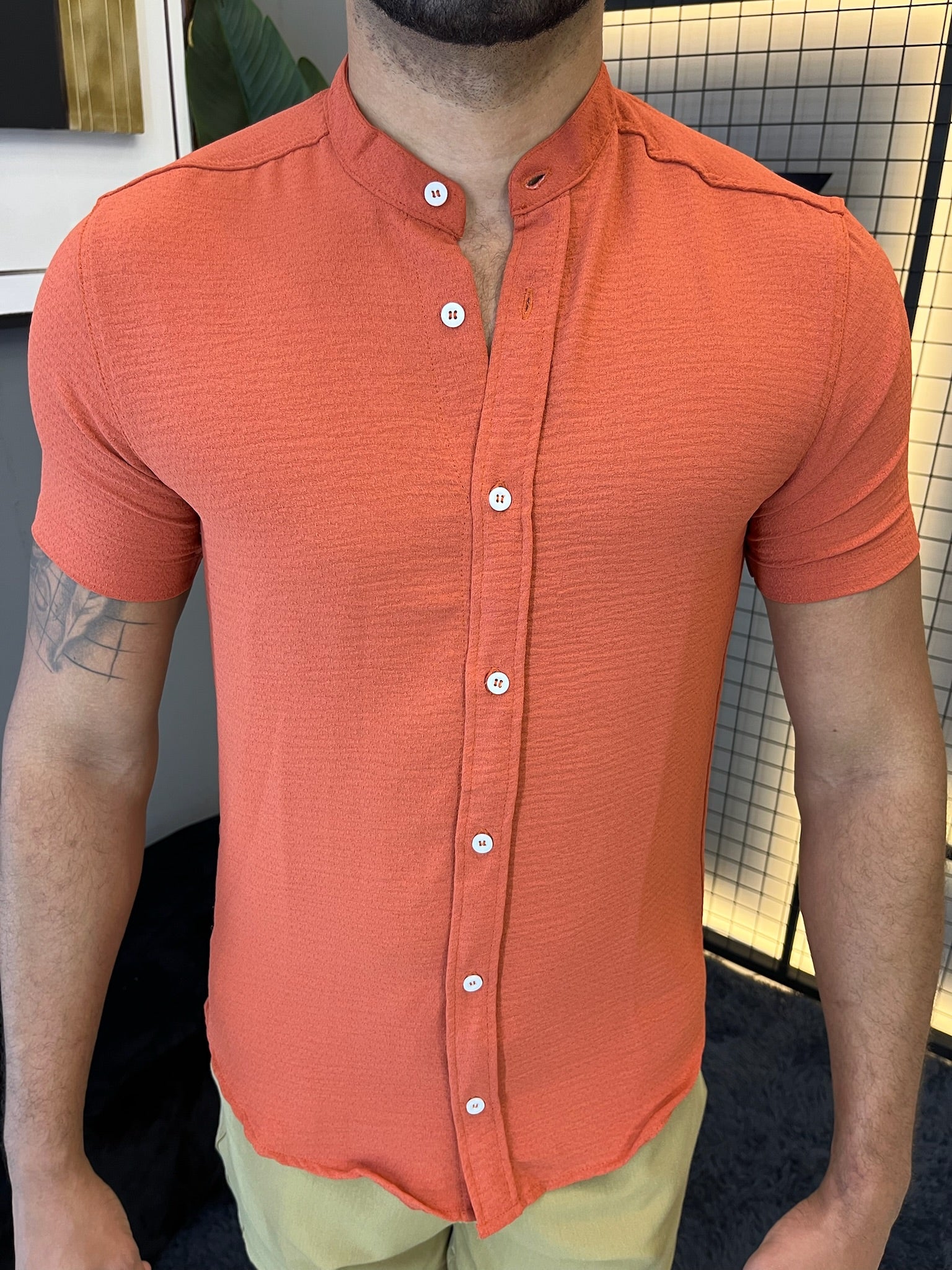 Camisa Gola Padre Dubai - Telha