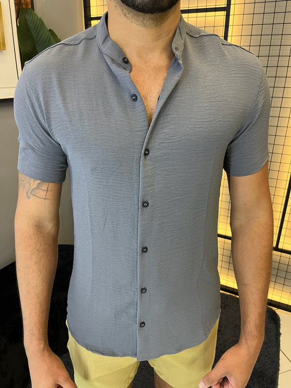 Camisa Gola Padre Dubai - Grafite
