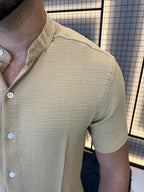 Camisa Gola Padre Dubai - Capuccino