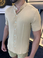 Camisa Gola Padre Dubai - Capuccino