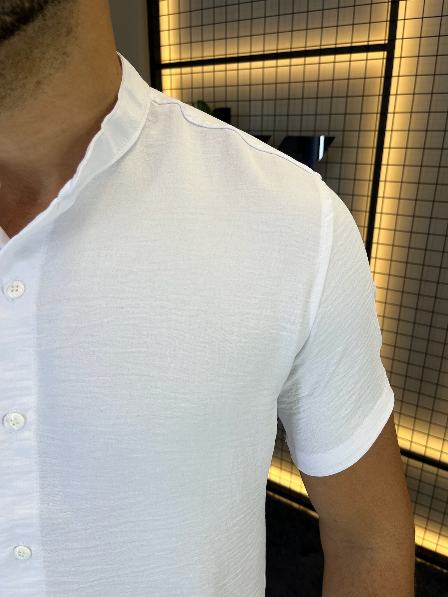 Camisa Gola Padre Dubai - Branca