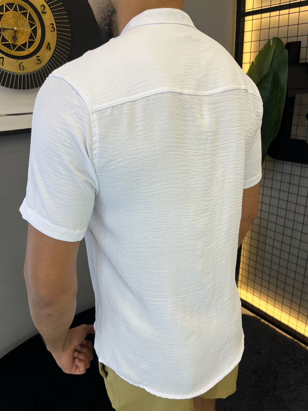 Camisa Gola Padre Dubai - Branca