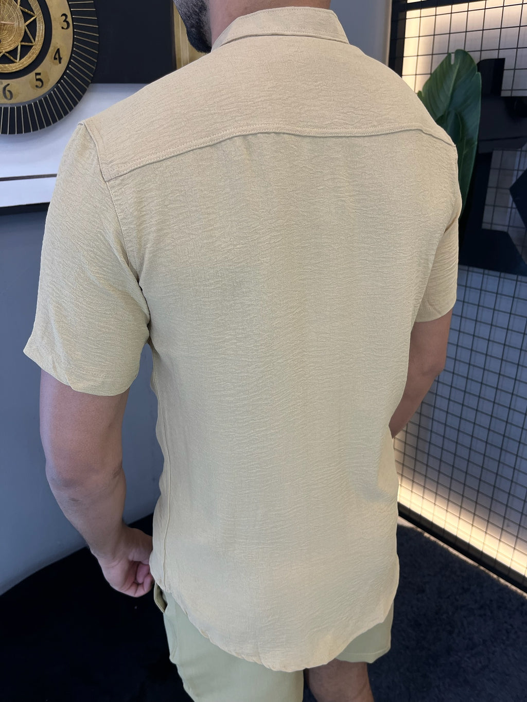 Camisa Gola Padre Dubai - Capuccino