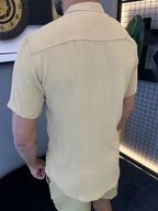 Camisa Gola Padre Dubai - Capuccino