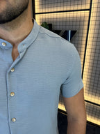 Camisa Gola Padre Dubai - Cinza Escuro