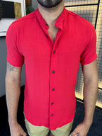 Camisa Gola Padre Dubai - Vermelha
