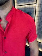 Camisa Gola Padre Dubai - Vermelha