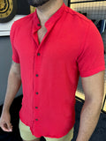 Camisa Gola Padre Dubai - Vermelha