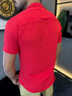 Camisa Gola Padre Dubai - Vermelha