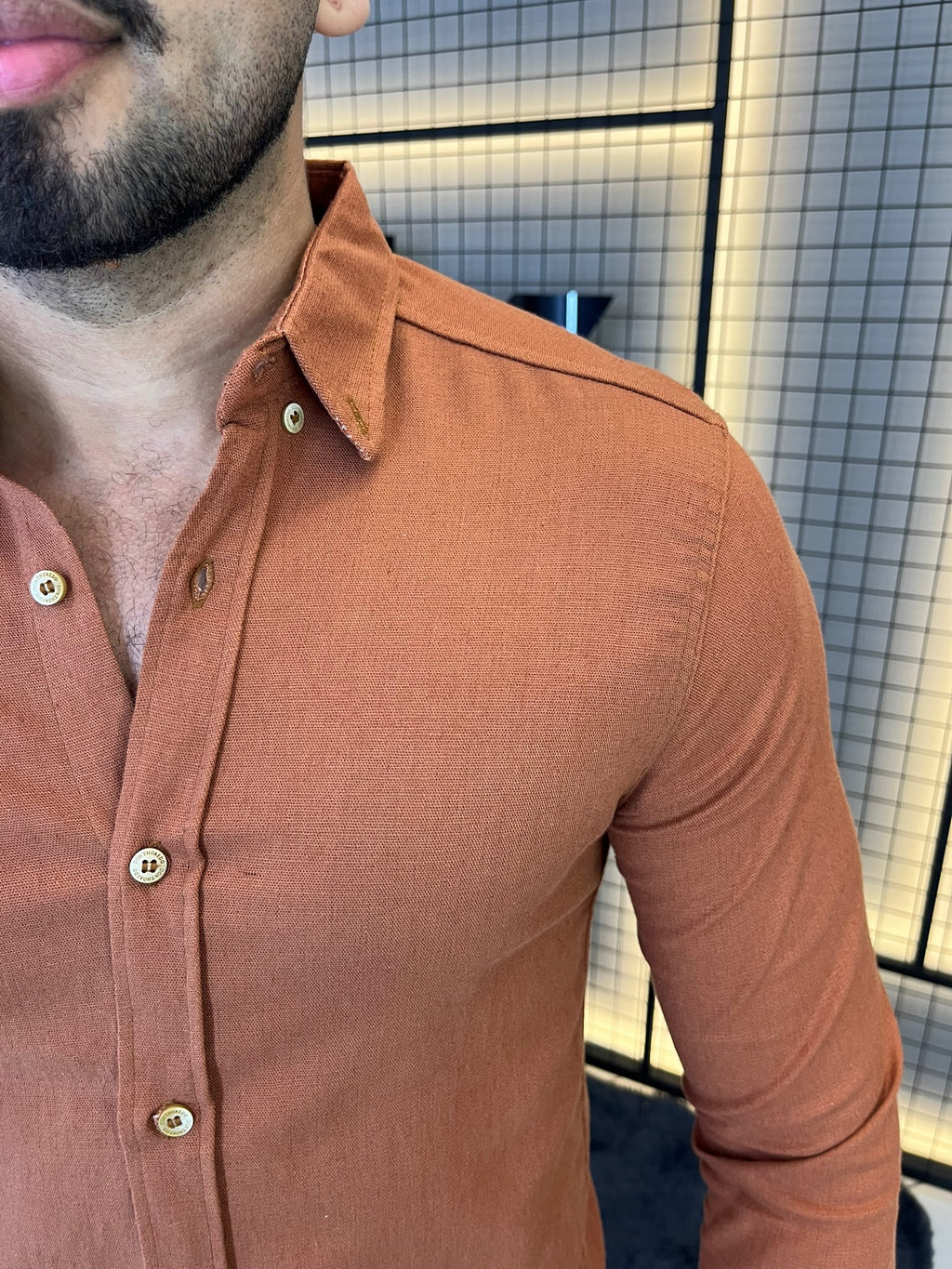 Camisa Linho Lisboa Manga Longa