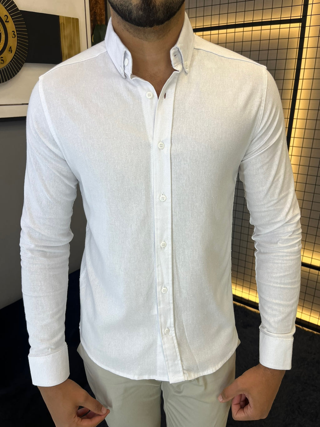 Camisa Linho Lisboa Manga Longa