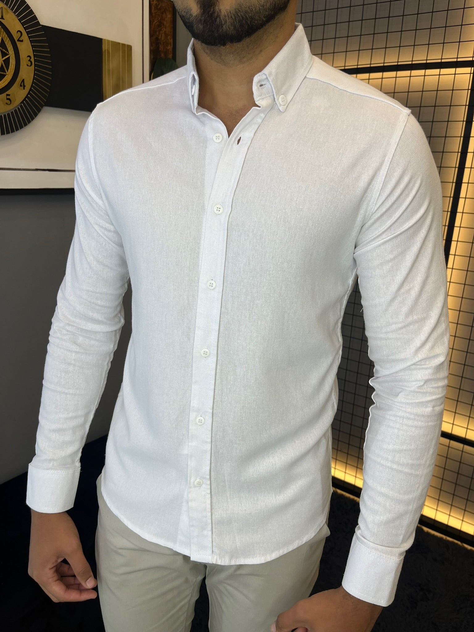 Camisa Linho Lisboa Manga Longa